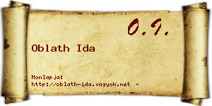 Oblath Ida névjegykártya
